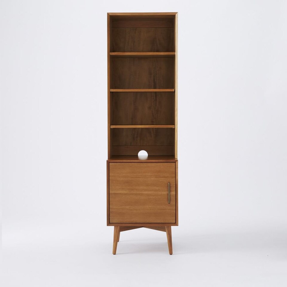 MidCentury Narrow Bookcase w/ Closed Storage (52 cm) west elm Australia